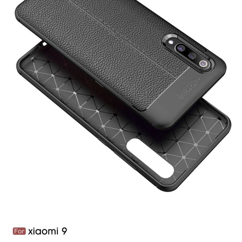 Kryt Xiaomi Mi 9 Litchi S Dvojitým Koženým Efektem