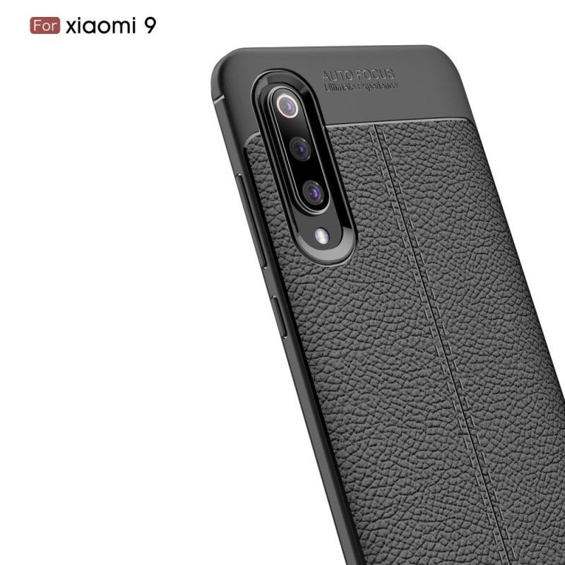 Kryt Xiaomi Mi 9 Litchi S Dvojitým Koženým Efektem