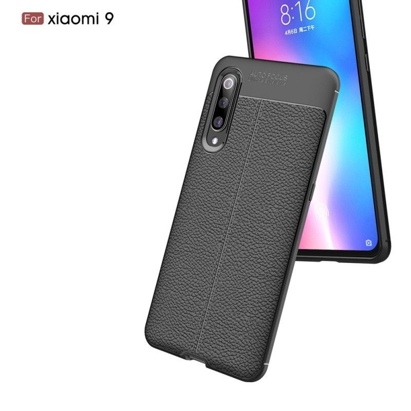 Kryt Xiaomi Mi 9 Litchi S Dvojitým Koženým Efektem