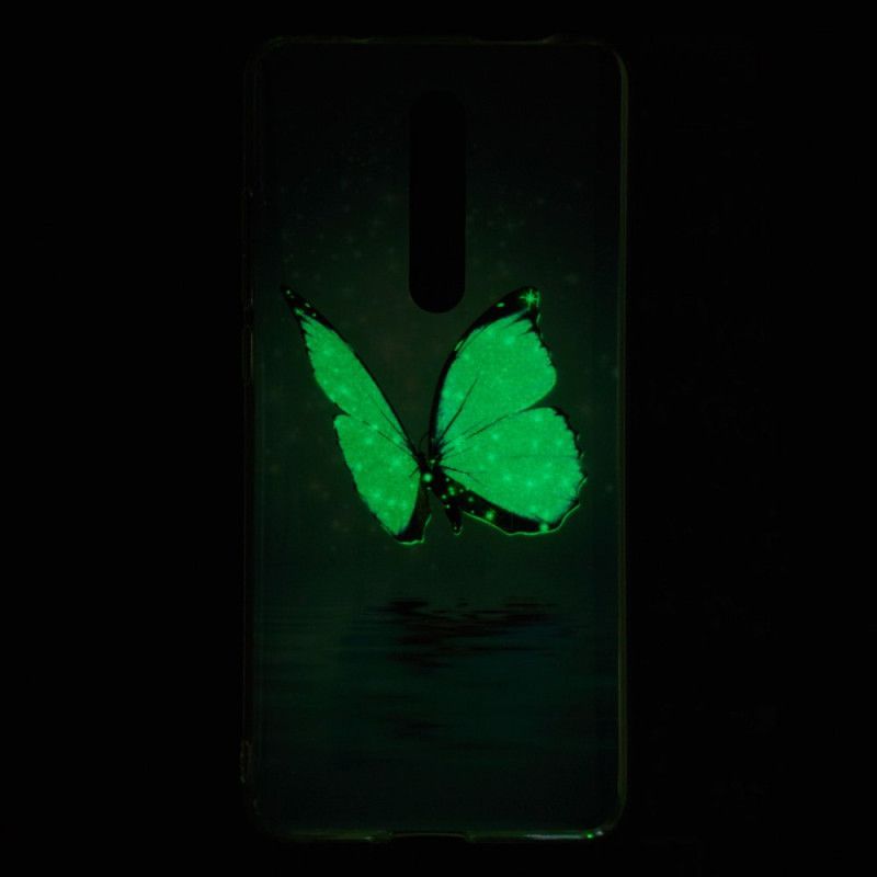 Kryt Xiaomi Mi 9t / Mi 9t Pro Fluorescenční Modrý Motýl