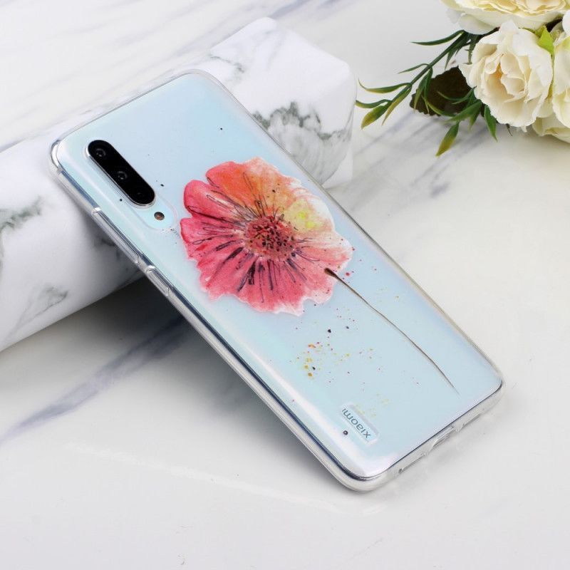 Kryt Xiaomi Mi A3 Akvarelový Mák Průhledný