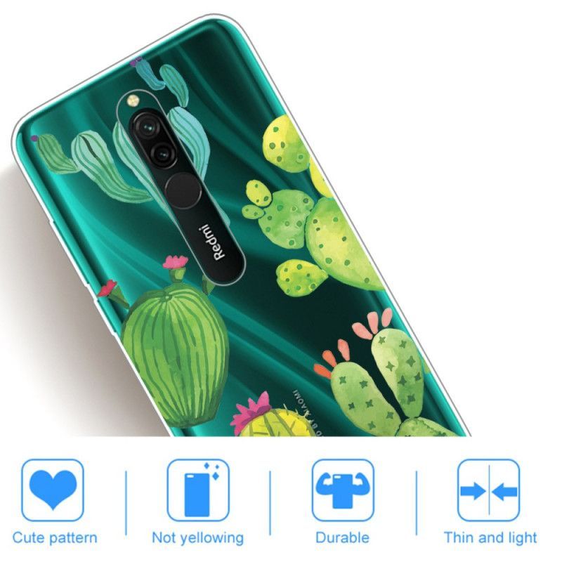 Kryt Xiaomi Redmi 8 Akvarelové Kaktusy