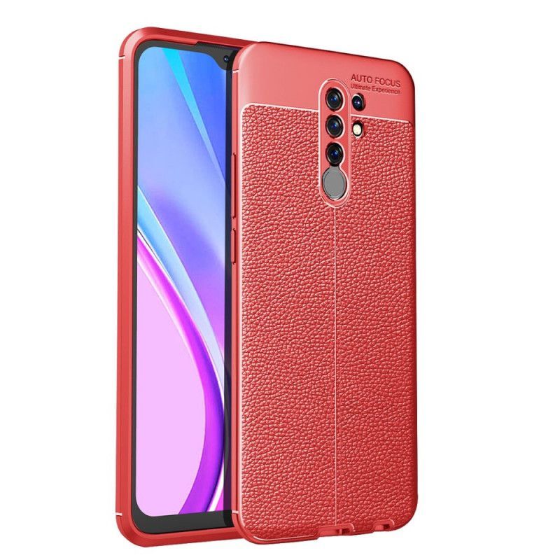 Kryt Xiaomi Redmi 9 Litchi S Dvojitým Koženým Efektem