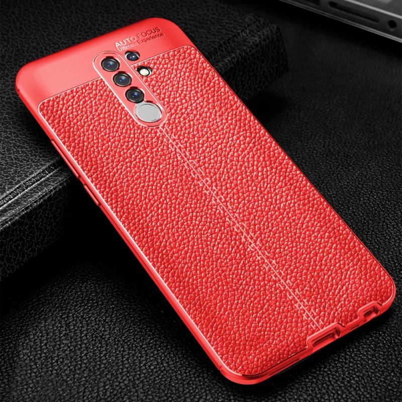 Kryt Xiaomi Redmi 9 Litchi S Dvojitým Koženým Efektem