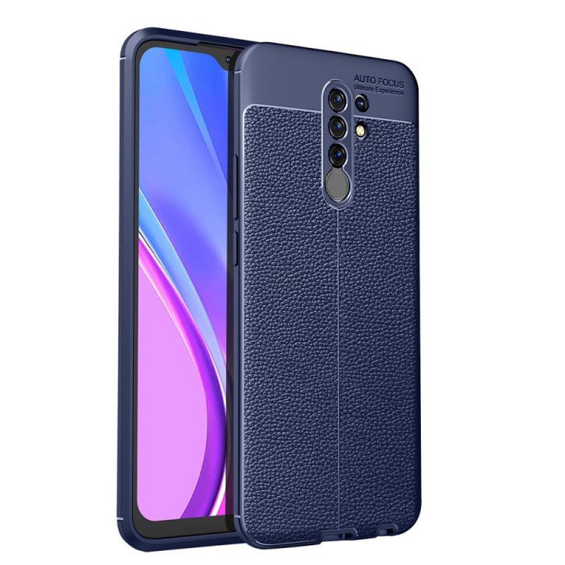 Kryt Xiaomi Redmi 9 Litchi S Dvojitým Koženým Efektem