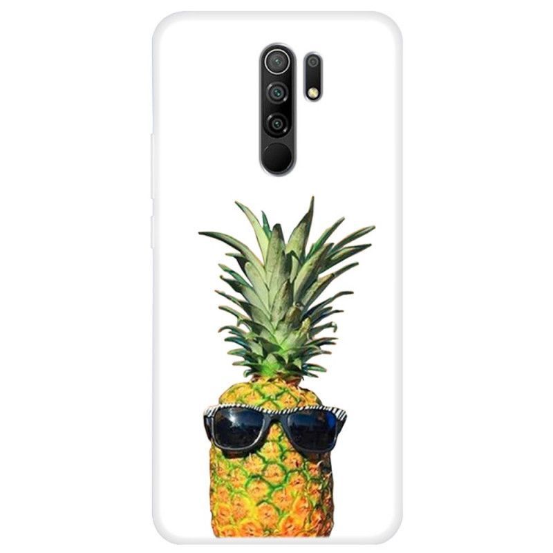 Kryt Xiaomi Redmi 9 Průhledný Ananas Se Skleničkami