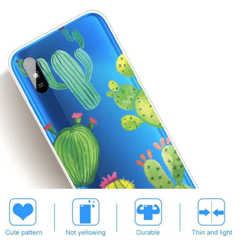 Kryt Xiaomi Redmi 9a Akvarelové Kaktusy