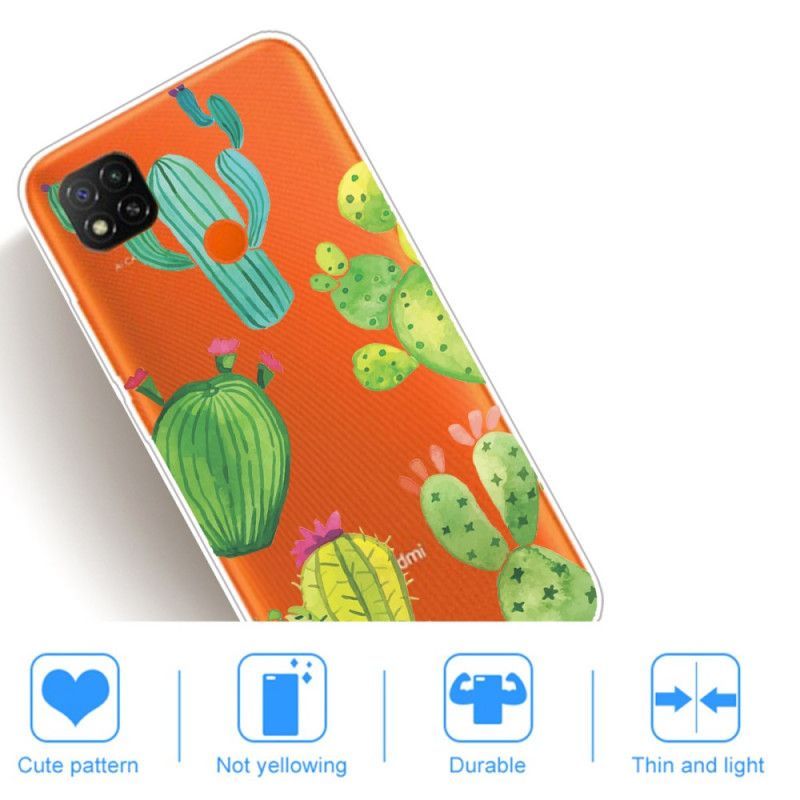 Kryt Xiaomi Redmi 9c Akvarelové Kaktusy