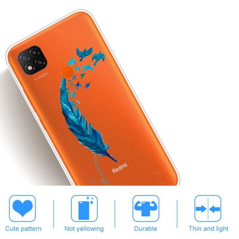 Kryt Xiaomi Redmi 9c Krásné Modré Peříčko