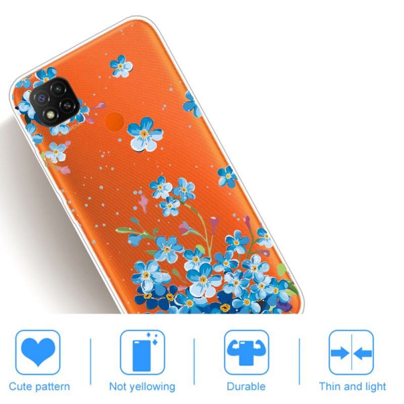 Kryt Xiaomi Redmi 9c Kytice Modrých Květů