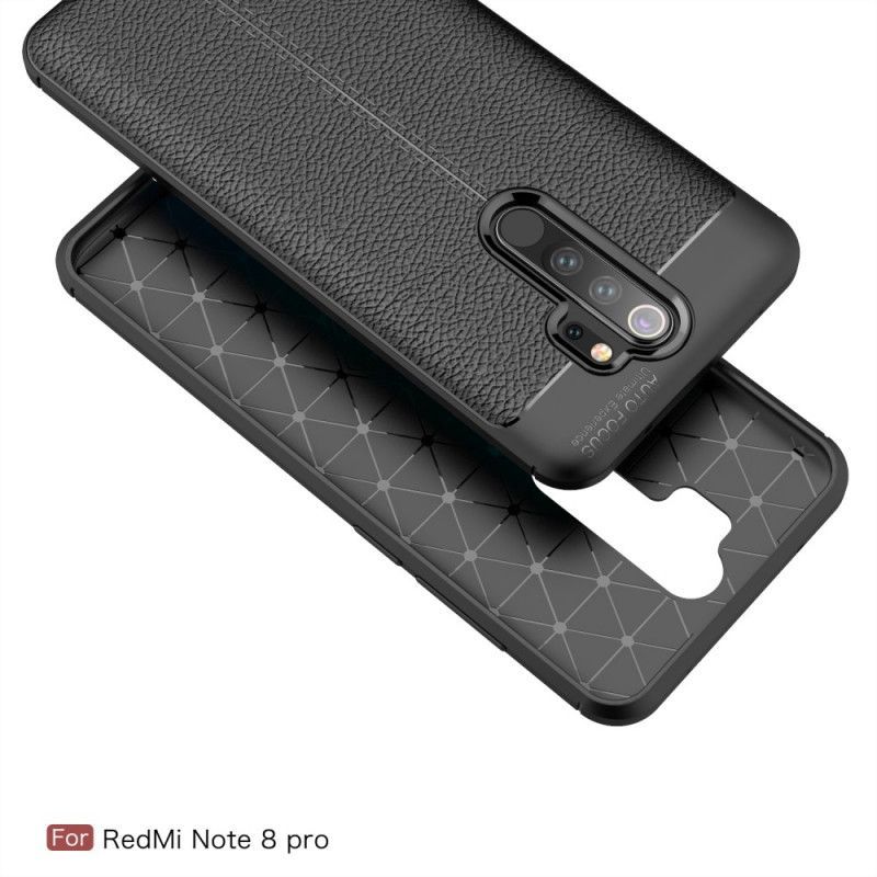 Kryt Xiaomi Redmi Note 8 Pro Litchi S Dvojitým Koženým Efektem