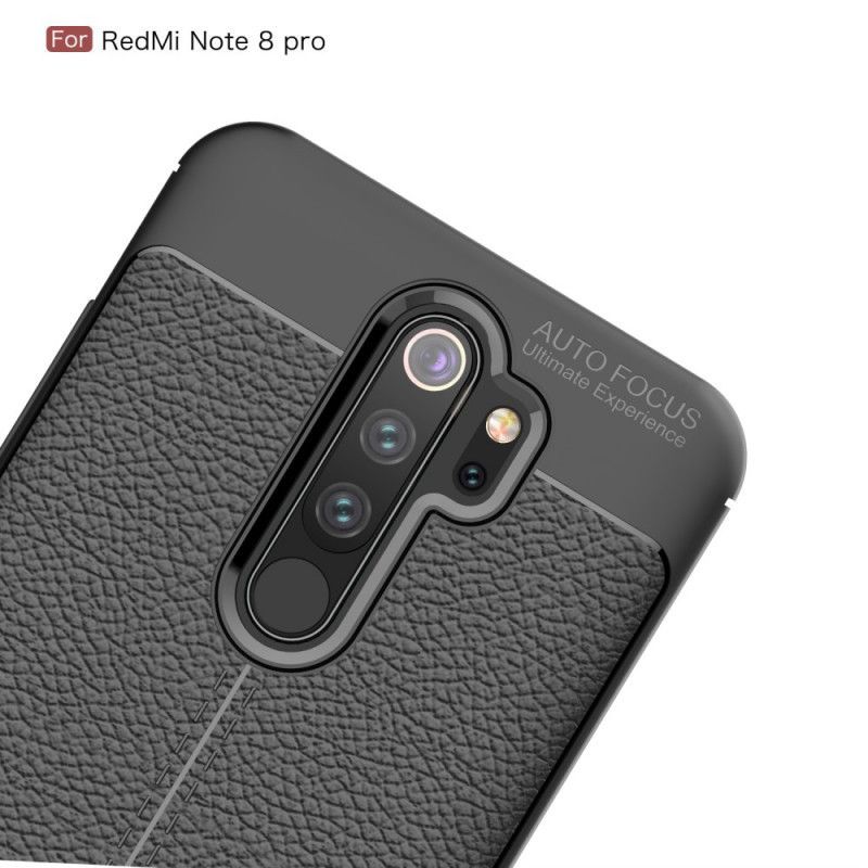 Kryt Xiaomi Redmi Note 8 Pro Litchi S Dvojitým Koženým Efektem