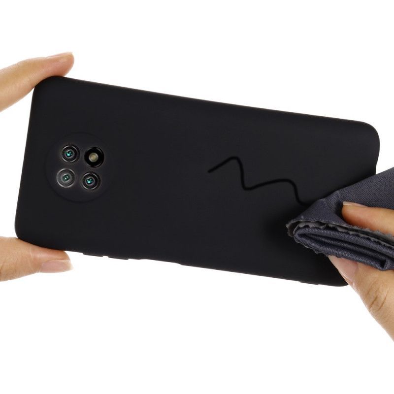 Kryt Xiaomi Redmi Note 9 5g / Note 9t 5g Tekutý Silikon A Šňůrka