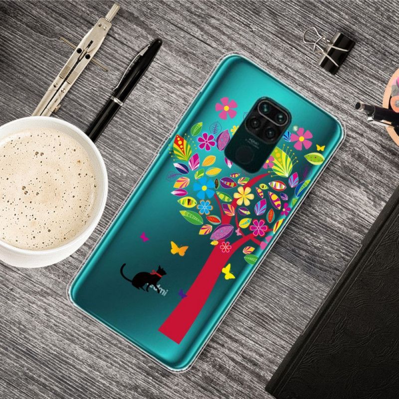 Kryt Xiaomi Redmi Note 9 Kočka Pod Barevným Stromem