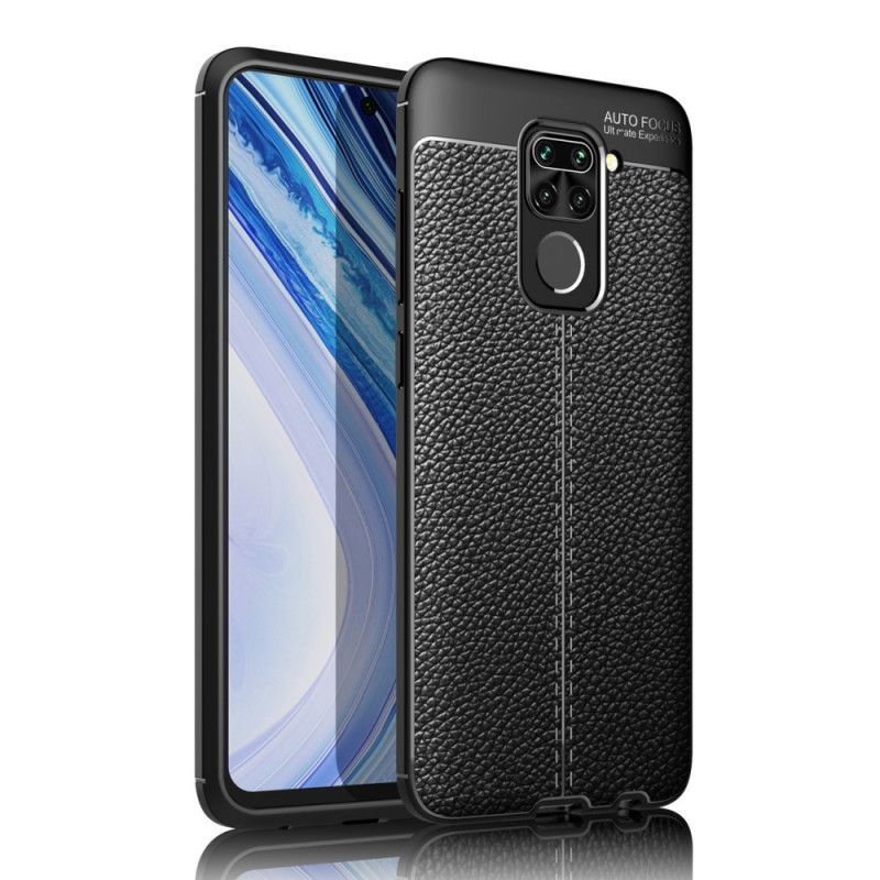 Kryt Xiaomi Redmi Note 9 Litchi S Dvojitým Koženým Efektem