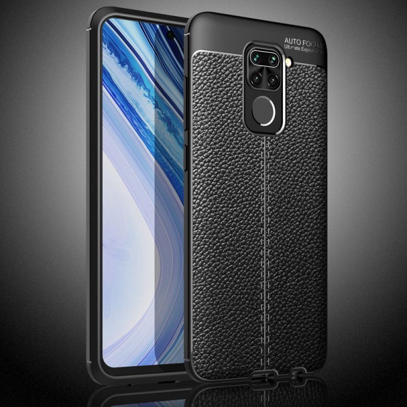 Kryt Xiaomi Redmi Note 9 Litchi S Dvojitým Koženým Efektem