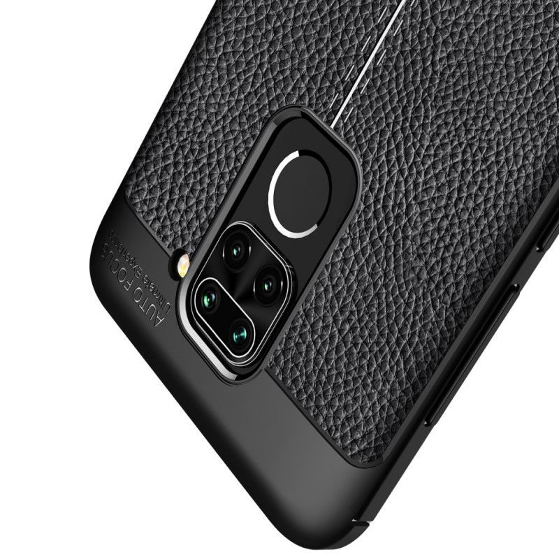 Kryt Xiaomi Redmi Note 9 Litchi S Dvojitým Koženým Efektem