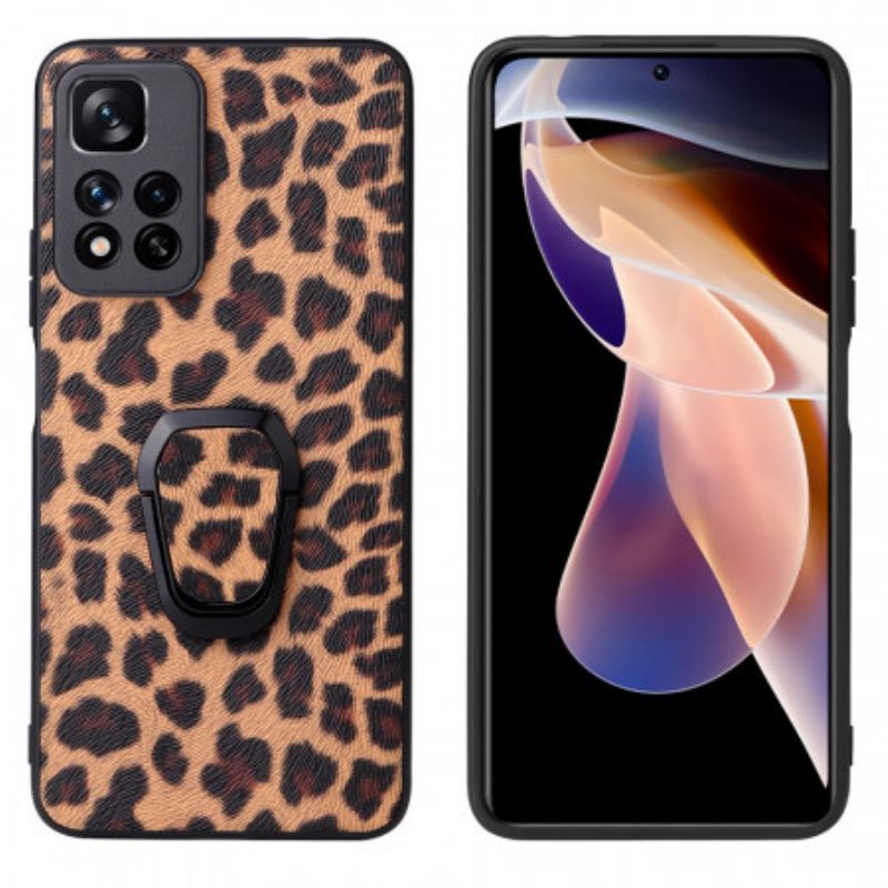 Kryty Na Mobil Na Xiaomi Redmi Note 11 Pro Plus 5G Prsten Ve Stylu Leoparda