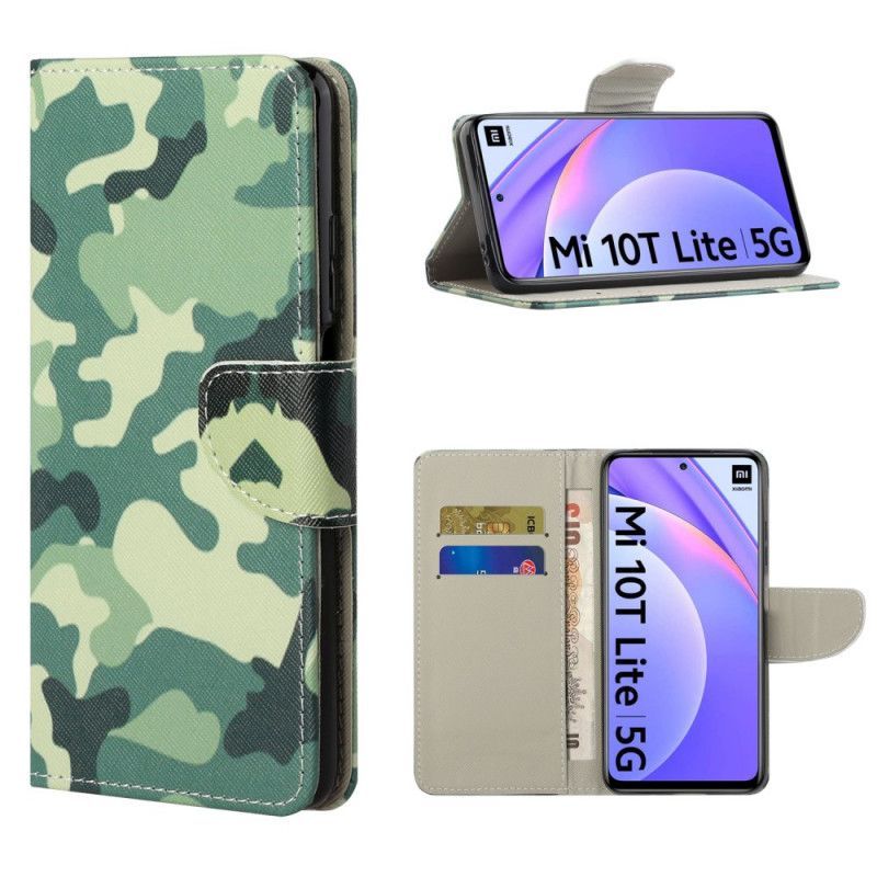 Peněženková Pouzdra Na Xiaomi Mi 10t Lite 5g / Redmi Note 9 Pro 5g Camo