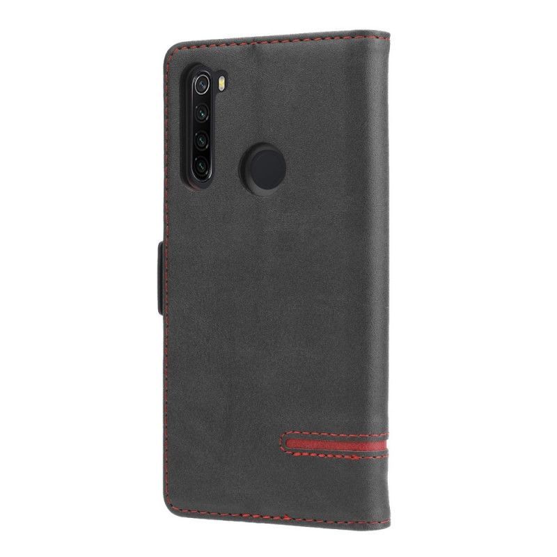 Peněženková Pouzdra Na Xiaomi Redmi Note 8 Dvojitá Chlopeň S Jemnou Čárou