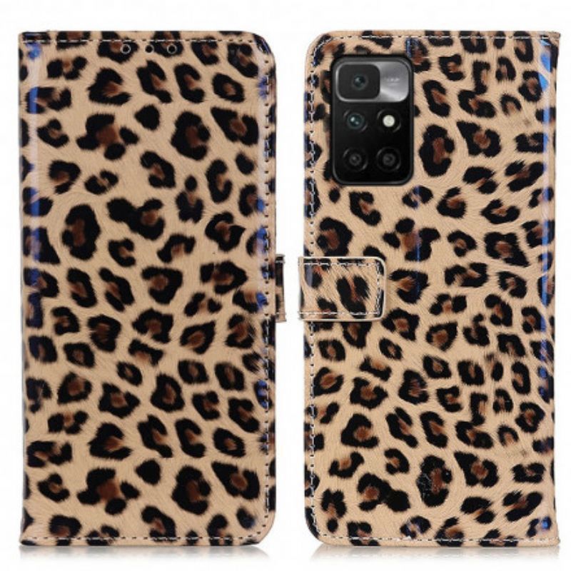 Peněženková Pouzdra Xiaomi Redmi 10 Leopard