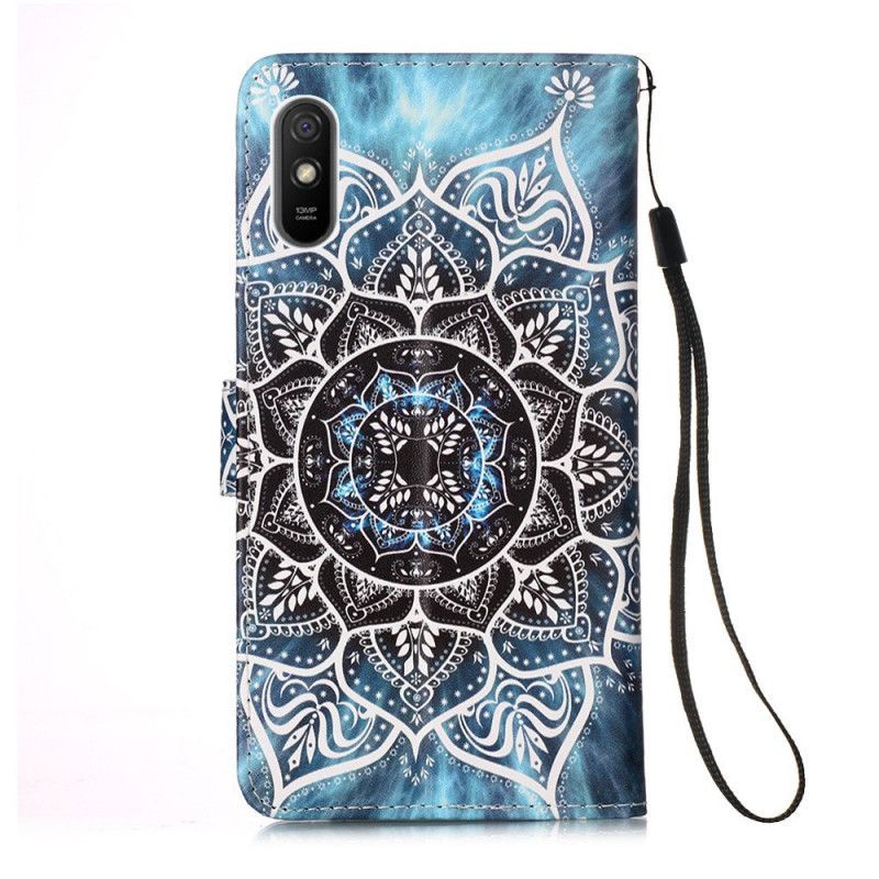 Peněženková Pouzdra Xiaomi Redmi 9a Černá Pásková Mandala