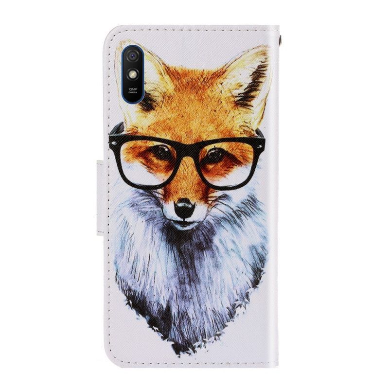 Peněženková Pouzdra Xiaomi Redmi 9a Nerdy Liška S Popruhem