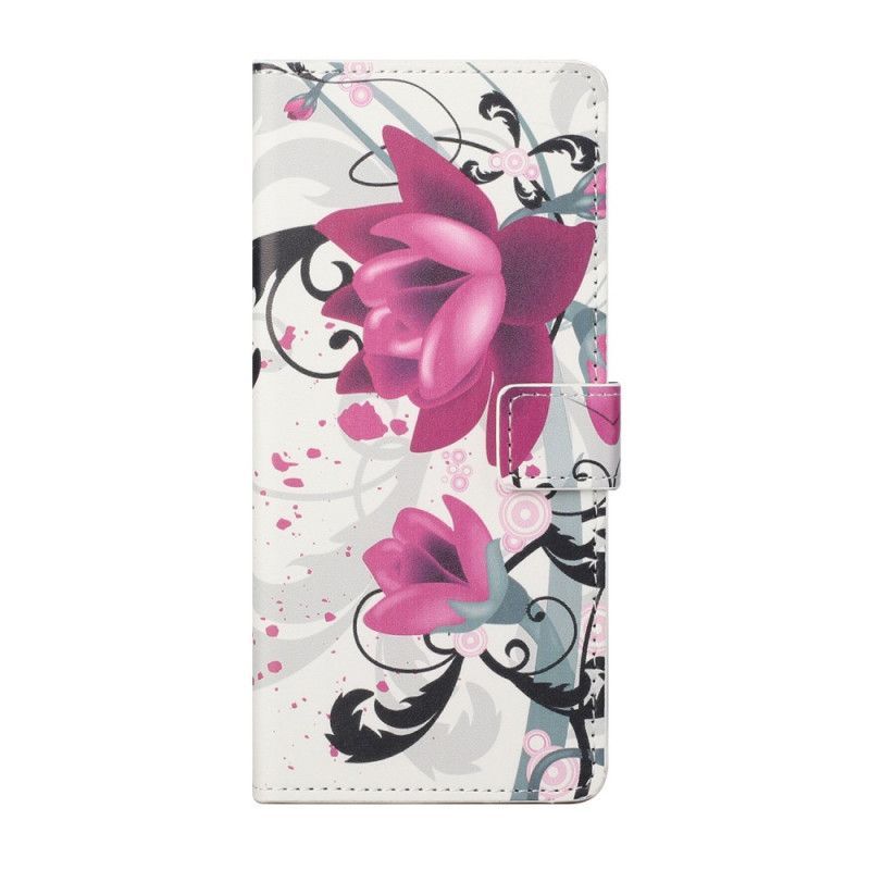 Peněženková Pouzdra Xiaomi Redmi Note 10 Pro Tropické Květiny