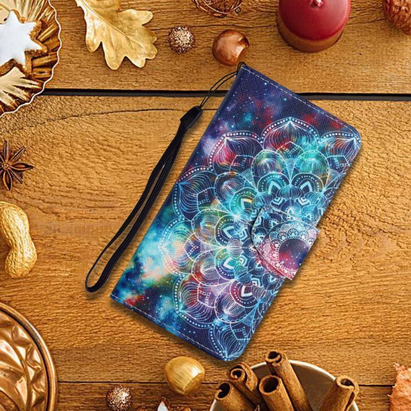 Peněženková Pouzdra Xiaomi Redmi Note 11 / Poco M4 Pro 5g Okázalá Pásková Poloviční Mandala