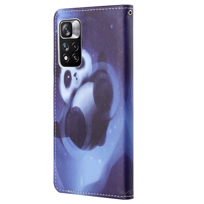 Peněženková Pouzdra Xiaomi Redmi Note 11 Pro / Note 11 Pro Plus Panda Space Strap