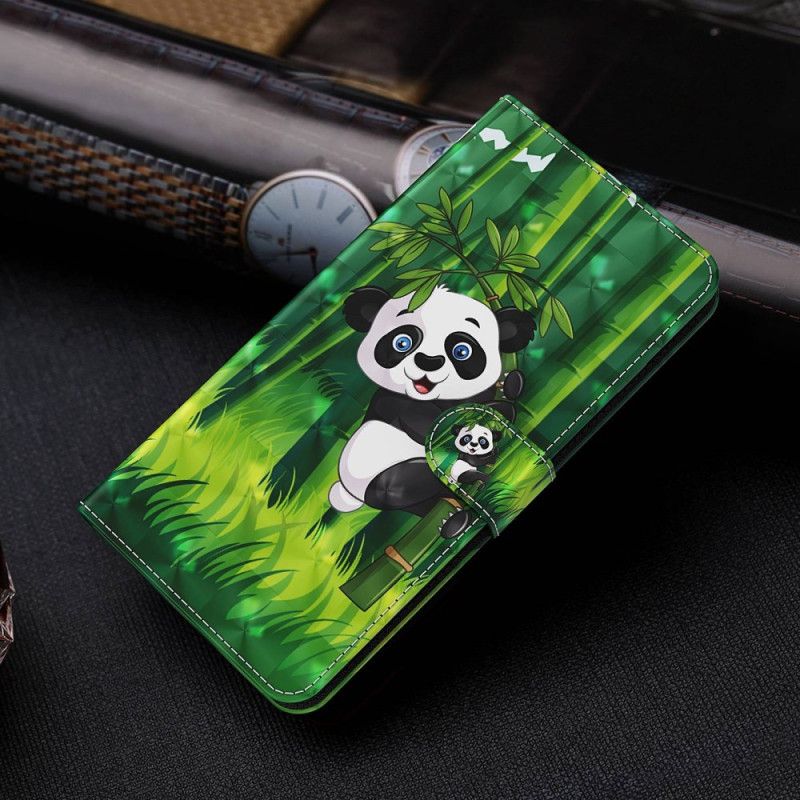 Peněženková Pouzdra Xiaomi Redmi Note 13 4g Bambusová Panda S Popruhem