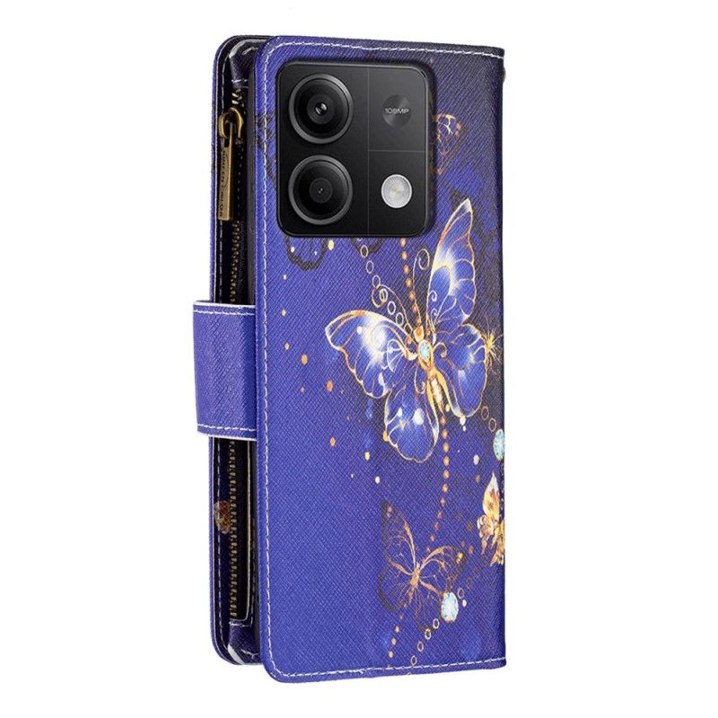 Peněženková Pouzdra Xiaomi Redmi Note 13 4g Kryty Na Mobil Peněženka Purple Butterflies