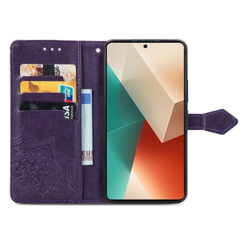 Peněženková Pouzdra Xiaomi Redmi Note 13 4g Mandala Sun V Lnaière