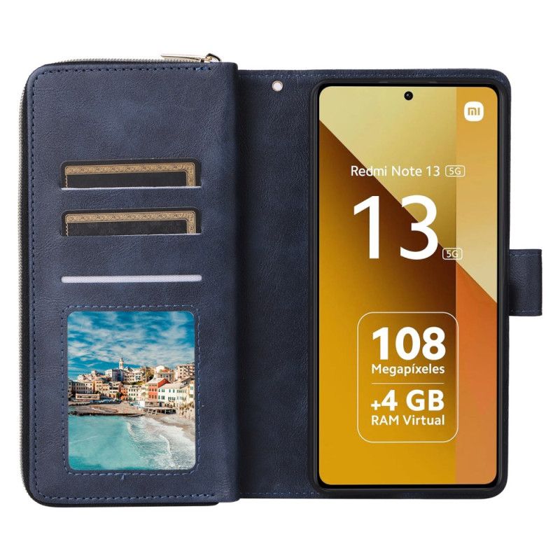 Peněženková Pouzdra Xiaomi Redmi Note 13 5g Peněženka Na Zip S Popruhem