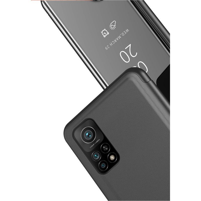 Pohledový Kryt Kryt Na Xiaomi Mi 10t / 10t Pro Zrcadlo A Umělá Kůže