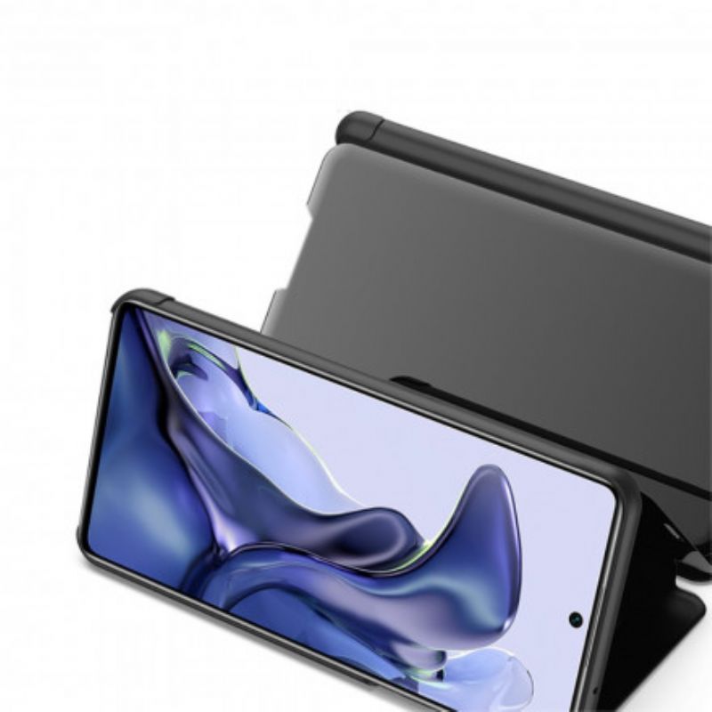 Pohledový Kryt Xiaomi 11t / 11t Pro Zrcátko A Umělá Kůže