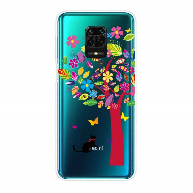 Pouzdro Pro Xiaomi Redmi Note 9s / Redmi Note 9 Pro Kočka Pod Barevným Stromem