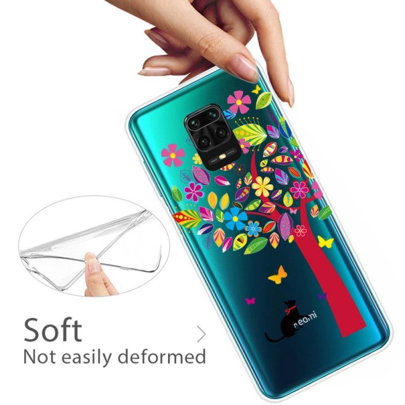 Pouzdro Pro Xiaomi Redmi Note 9s / Redmi Note 9 Pro Kočka Pod Barevným Stromem