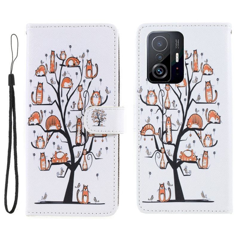 Pouzdro Xiaomi 11t / 11t Pro Funky Cats S Popruhem