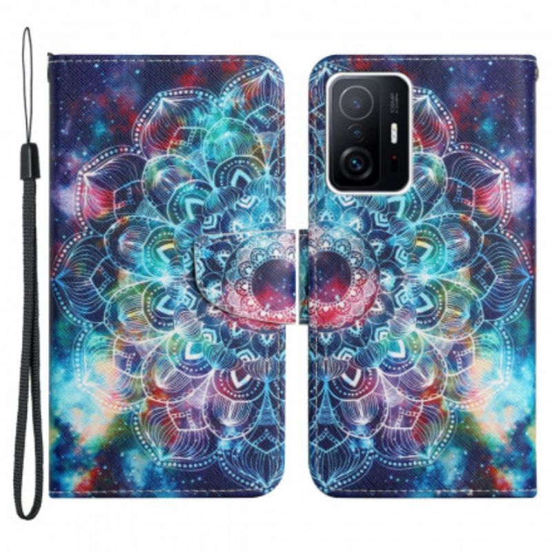 Pouzdro Xiaomi 11t / 11t Pro Okázalá Poloviční Mandala S Popruhem