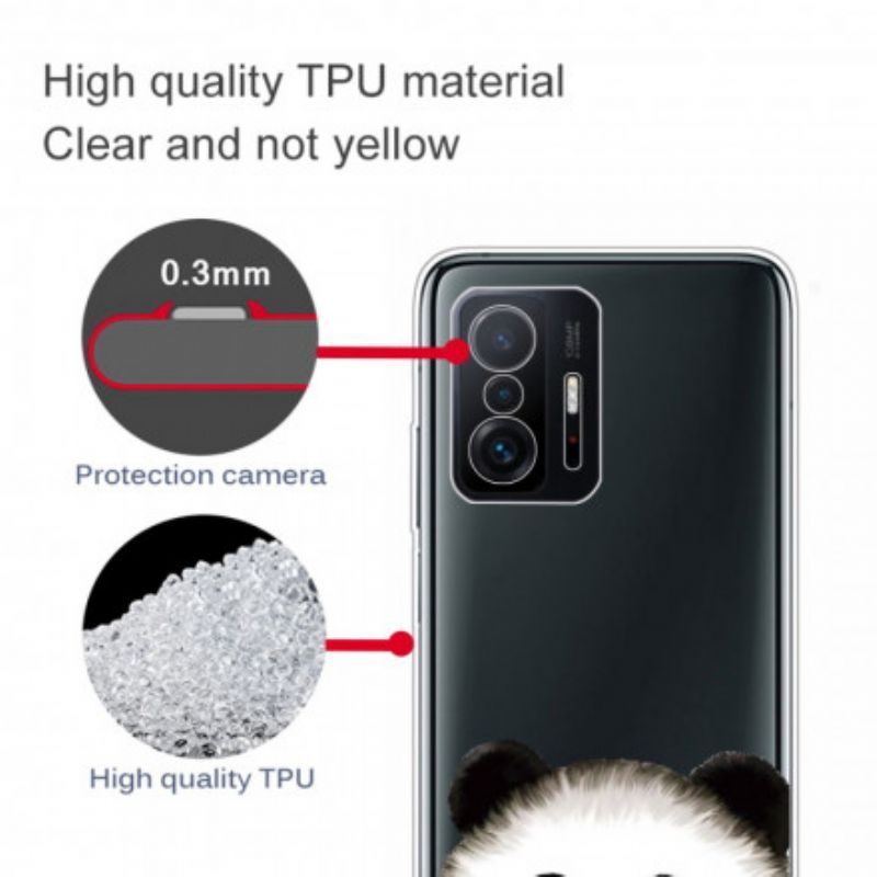 Pouzdro Xiaomi 11t / 11t Pro Transparentní Panda