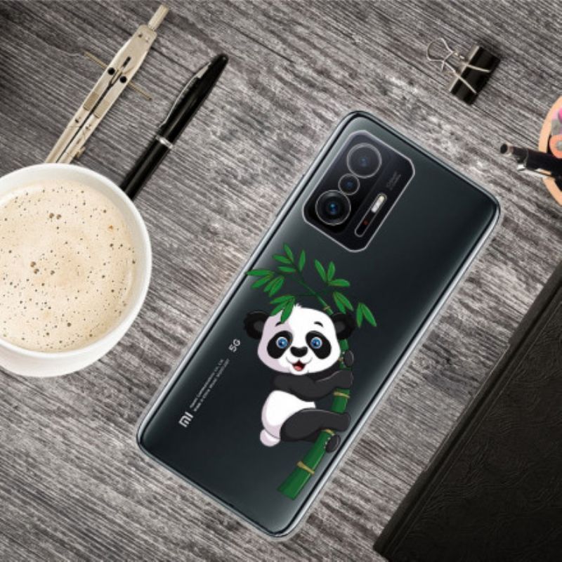 Pouzdro Xiaomi 11t / 11t Pro Transparentní Panda Na Bambusu