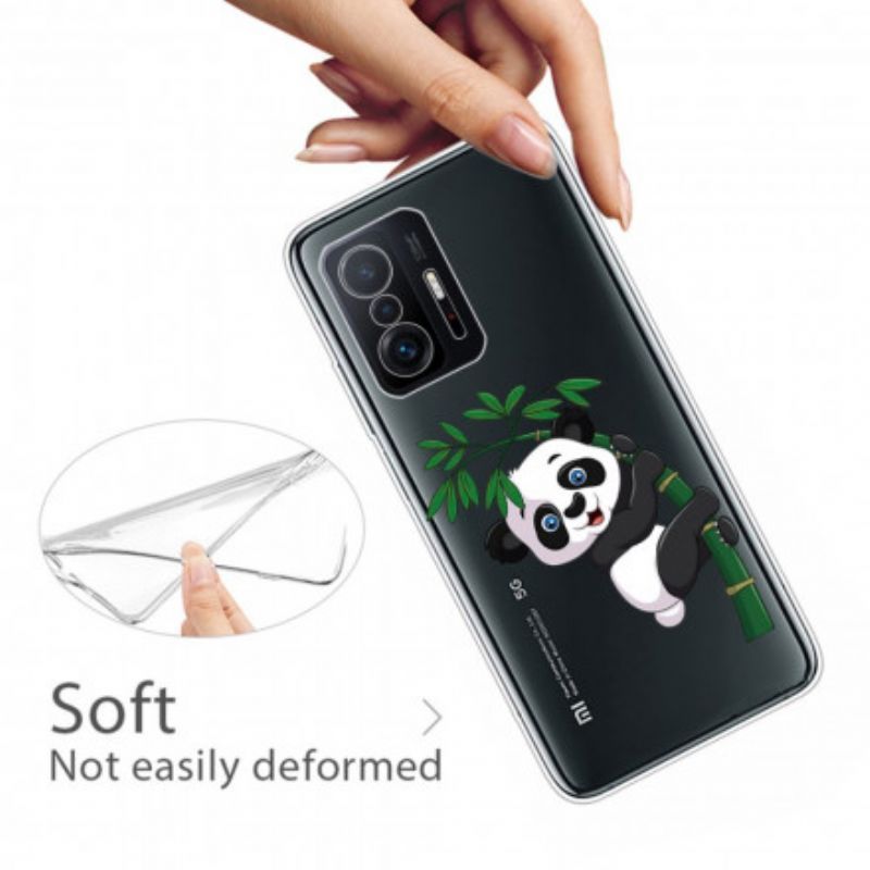 Pouzdro Xiaomi 11t / 11t Pro Transparentní Panda Na Bambusu