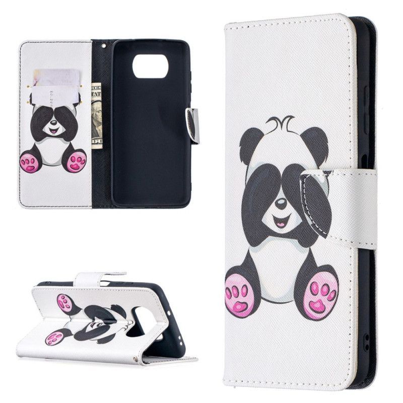 Pouzdro Xiaomi Flipové Pouzdro Poco X3 Panda Fun