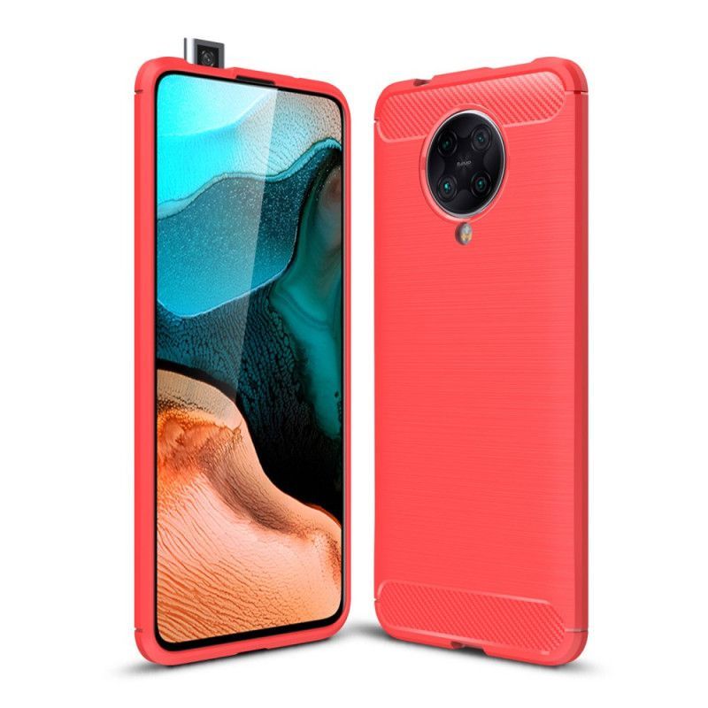 Pouzdro Xiaomi Kryt Na Poco F2 Pro Kartáčované Uhlíkové Vlákno