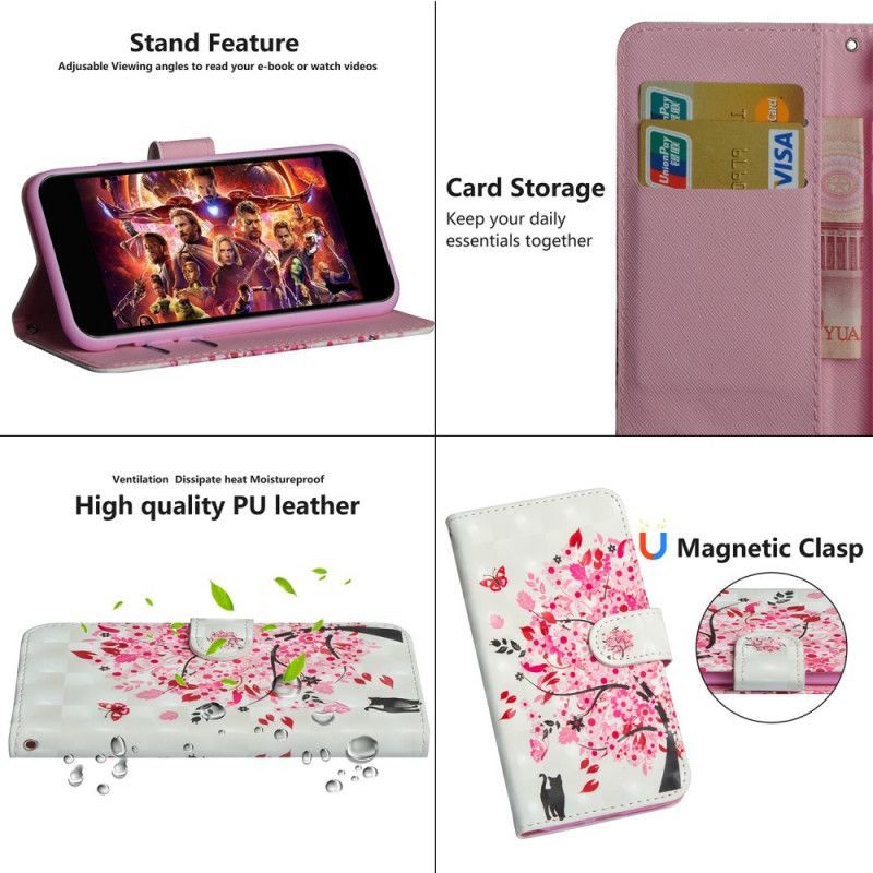 Pouzdro Xiaomi Mi Note 10 / Note 10 Pro Pink Tree