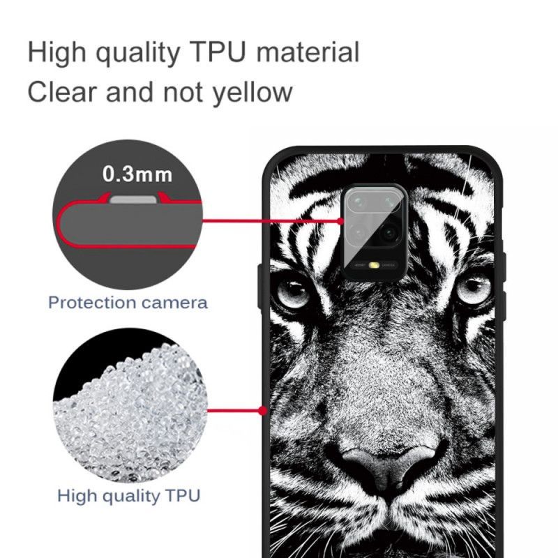 Pouzdro Xiaomi Redmi Note 9s / Redmi Note 9 Pro Black And White Tiger