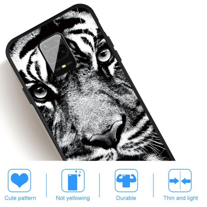 Pouzdro Xiaomi Redmi Note 9s / Redmi Note 9 Pro Black And White Tiger