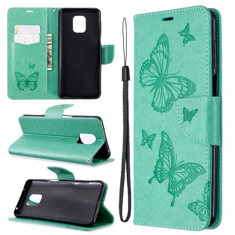 Pouzdro Xiaomi Redmi Note 9s / Note 9 Pro Butterflies Lanyard