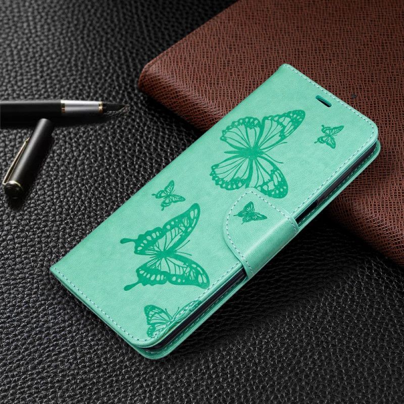 Pouzdro Xiaomi Redmi Note 9s / Note 9 Pro Butterflies Lanyard